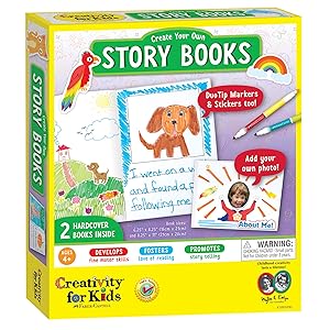 Creativity for Kids Create Your Own Story Books - 2 Blank Hardcover Books - Open-Ended Crafting (Packaging May Vary)