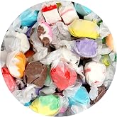 Salt Water Taffy Assorted Mix, 1 Pound Bulk Bag, 10 Assorted Flavors, Individually Wrapped Taffy Candy