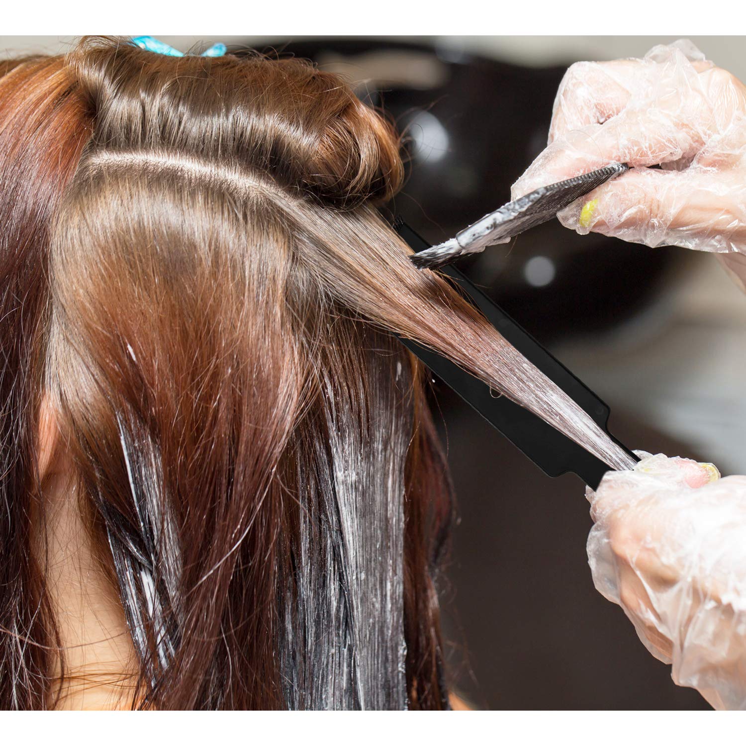 4 Pieces Hair Dye Coloring Kit, Hair Coloring Brush Hairdressing Tint Brush Comb and Highlighting Board for Home and Salon Use : Beauty