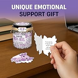 DEARMINE 60 Positive Axolotl Cards Jar, Affirmation