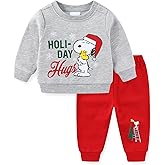 Peanuts Snoopy Christmas Sweatshirt and Pants Set for Newborn and Infant