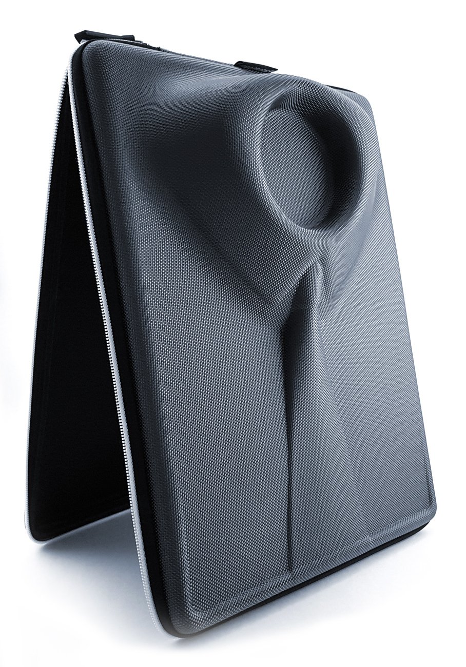 Bag for Men's Shirts Case Wrinkle-Free Travel Shirts with Folder for Carrying Organizer Suitcase Gift for Men Black White Zipper