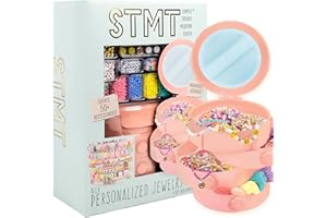 STMT D.I.Y. Personalized Jewelry Box, Design 50+ Accessories, Includes Swiveling Jewelry Box, Beads for Jewelry Making, Bracelet Making Kit, Great Gifts for Girls, Jewelry Making Kit for Girls 8-12