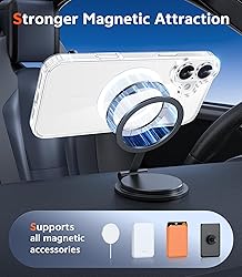 FNTCASE for iPhone 17 Case Clear: Magnetic