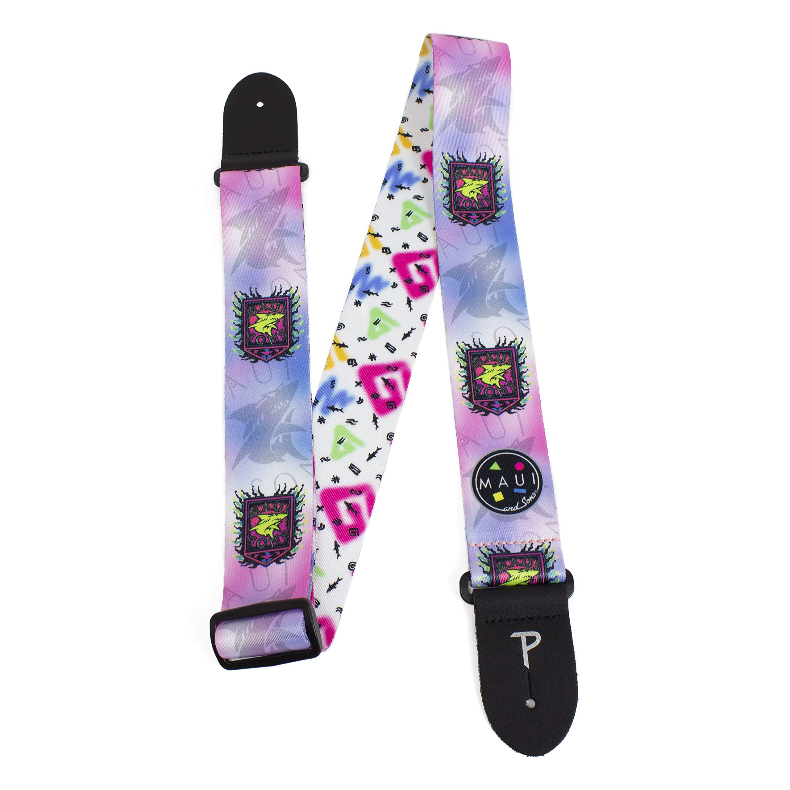 Perri's Leathers | Maui & Sons Guitar Strap (Official Licensing) 2” Polyester Webbing, Adjustable Length 39" - 58" Long, NWS30P-8167