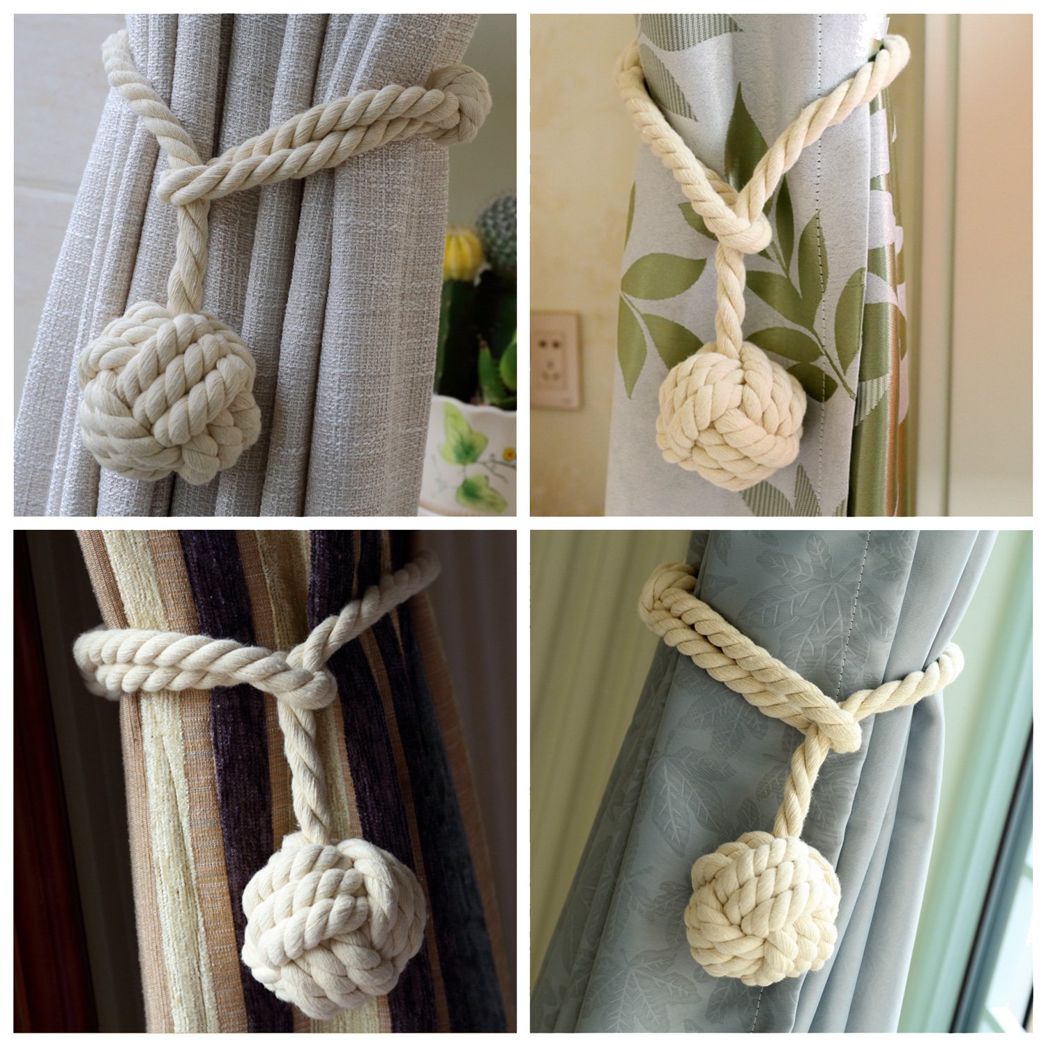 cortina color beige claro natural juego