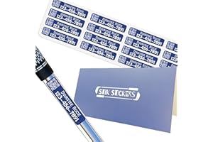 Stik Stickers - 32 Name Tag Stickers for Golf Accessories, Personalized Stickers with Custom QR Codes, Perfectly Sized Waterp
