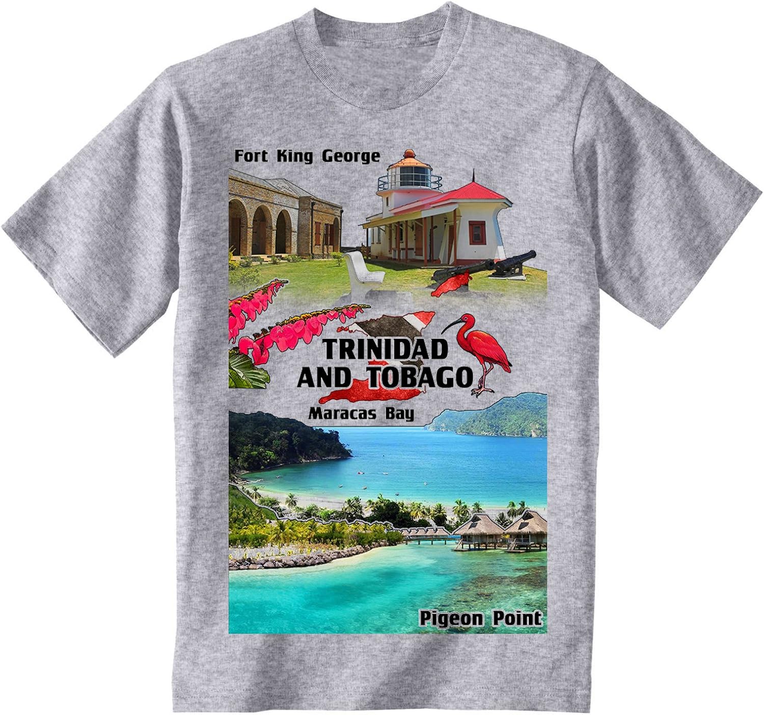 teesquare1st Men's Trinidad and Tobago Grey TShirt Amazon.co.uk Clothing