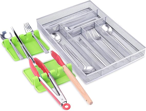 Bandeja organizadora para cajones de cocina, 6 compartimentos