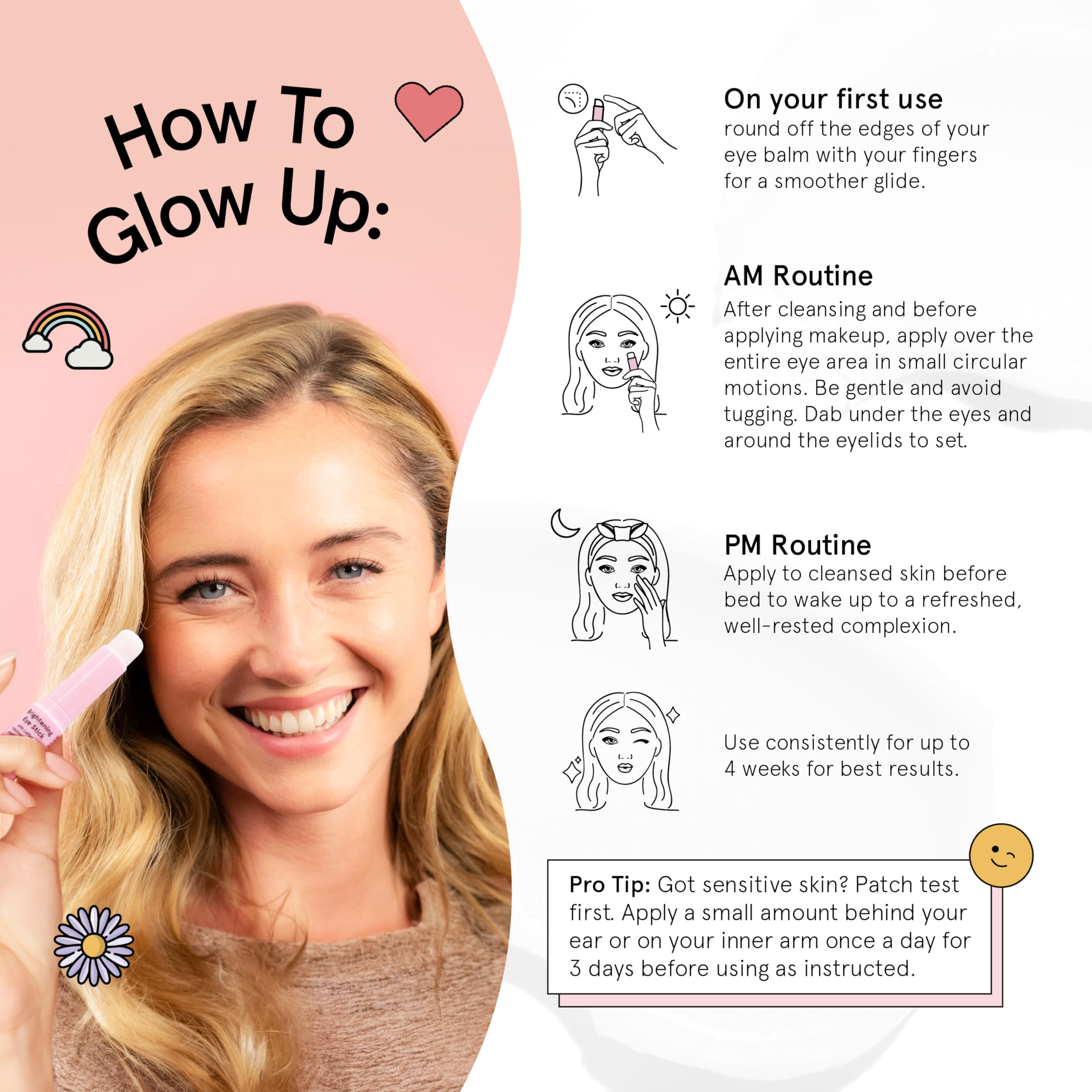 grace & stella Under Eye Brightener Balm Stick - Travel Essentials - Caffeine Eye Cream for Dark Circles, Puffiness, Wrinkles - Vegan Moisturizer Stick with Niacinamide, Hyaluronic Acid (0.13oz/3.5g)