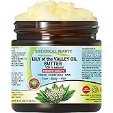 Botanical Beauty LILY OF THE VALLEY OIL BUTTER 100% Natural 4 Fl.oz.- 120 ml. Lily of the Valley Essential Oil in Shea Nut Butter for FACE, SKIN, BODY, HAIR, NAILS. Beauty Skin Moisturizer Oil Butter