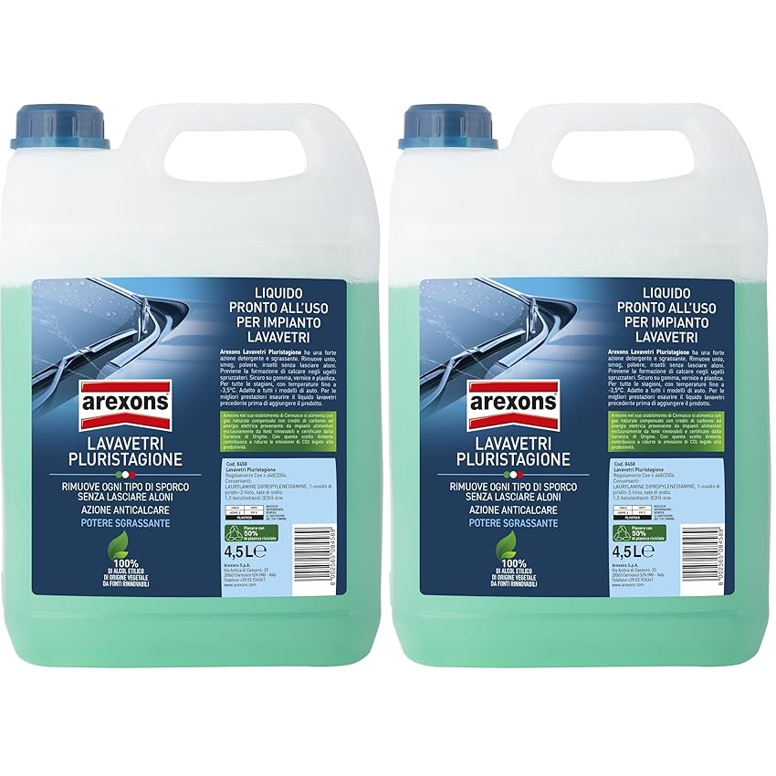 AREXONS LAVAVETRI PLURISTAGIONE -3.5 °C Liquido lavavetri auto 4.5 l per tergicristalli pronto all'uso