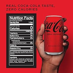 Coke Zero Sugar Cola Soda, 12 oz, 24 Pack