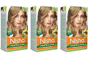 Nisha Cream Hair Color Rich Bright Long Lasting Hair Colouring For Ultra Soft Deep Shine 100% Grey Coverage Conditioning With