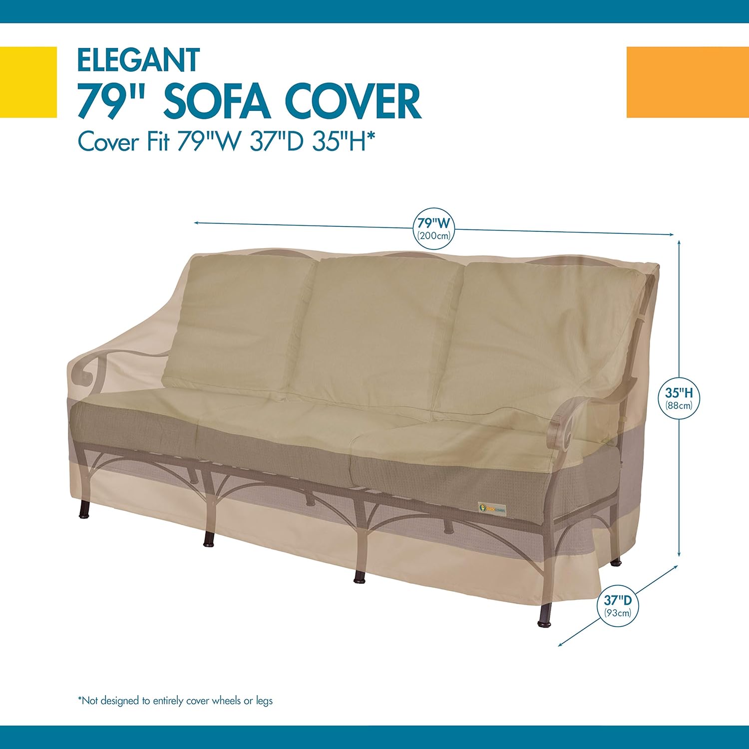 Duck Covers Elegant Water-Resistant 79 Inch Patio Sofa Cover: Automotive