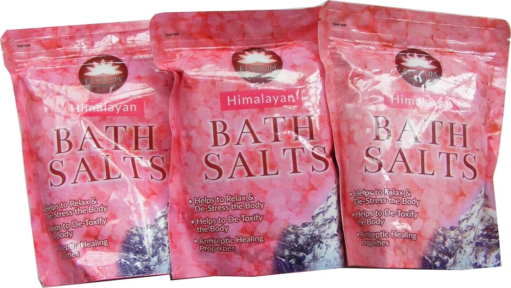 ELYSIUM SPA Himalayan Bath Salts 3 x 450g Relaxing Soak