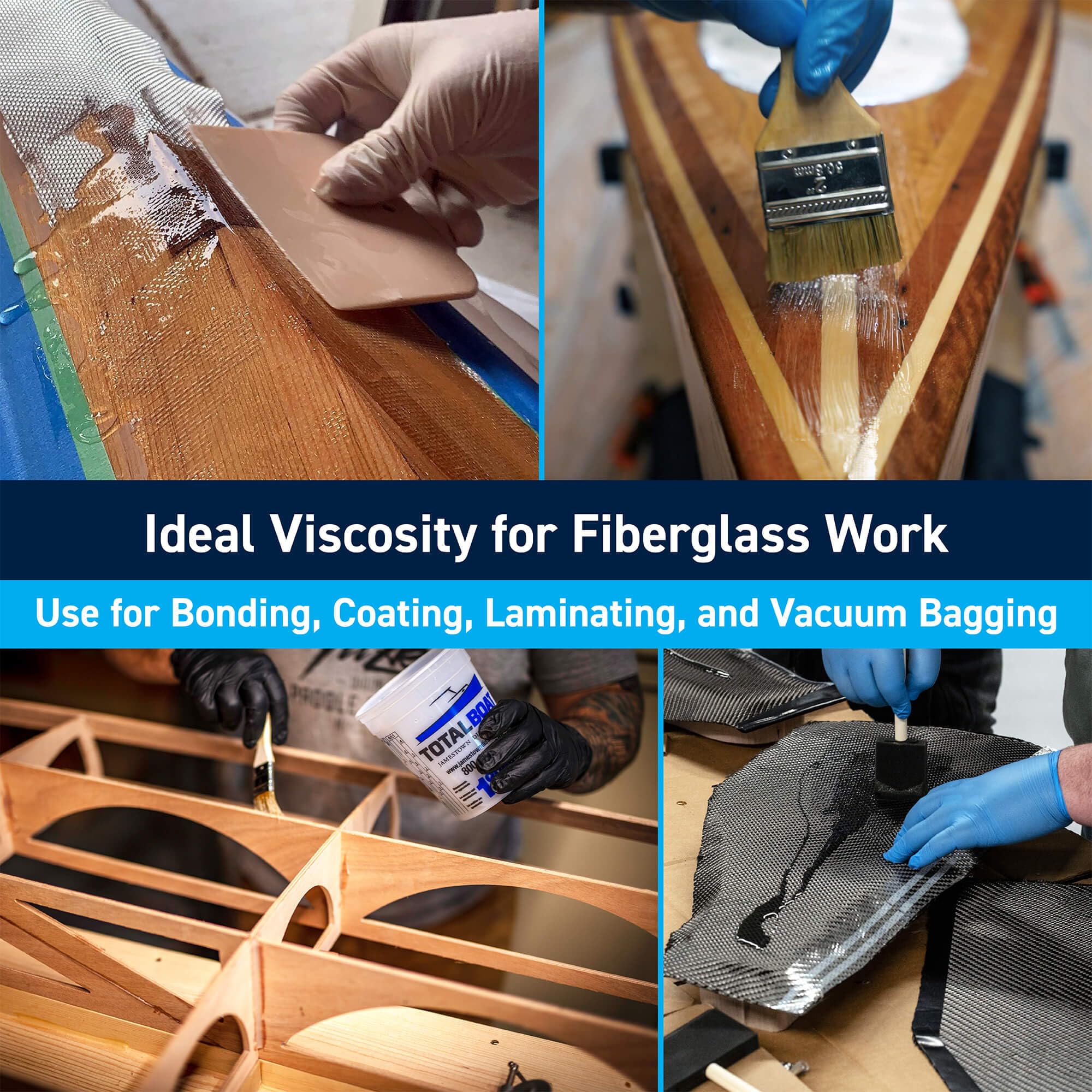 TotalBoat High Performance Epoxy Kit, Crystal Clear Marine Grade Resin and Hardener for Woodworking, Fiberglass and Wood Boat Building and Repair (1.5 Gallon, Slow)