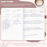 Clever Fox Self-Care Journal Daily Reflection A5 Rose Gold Wellness Planner view 4