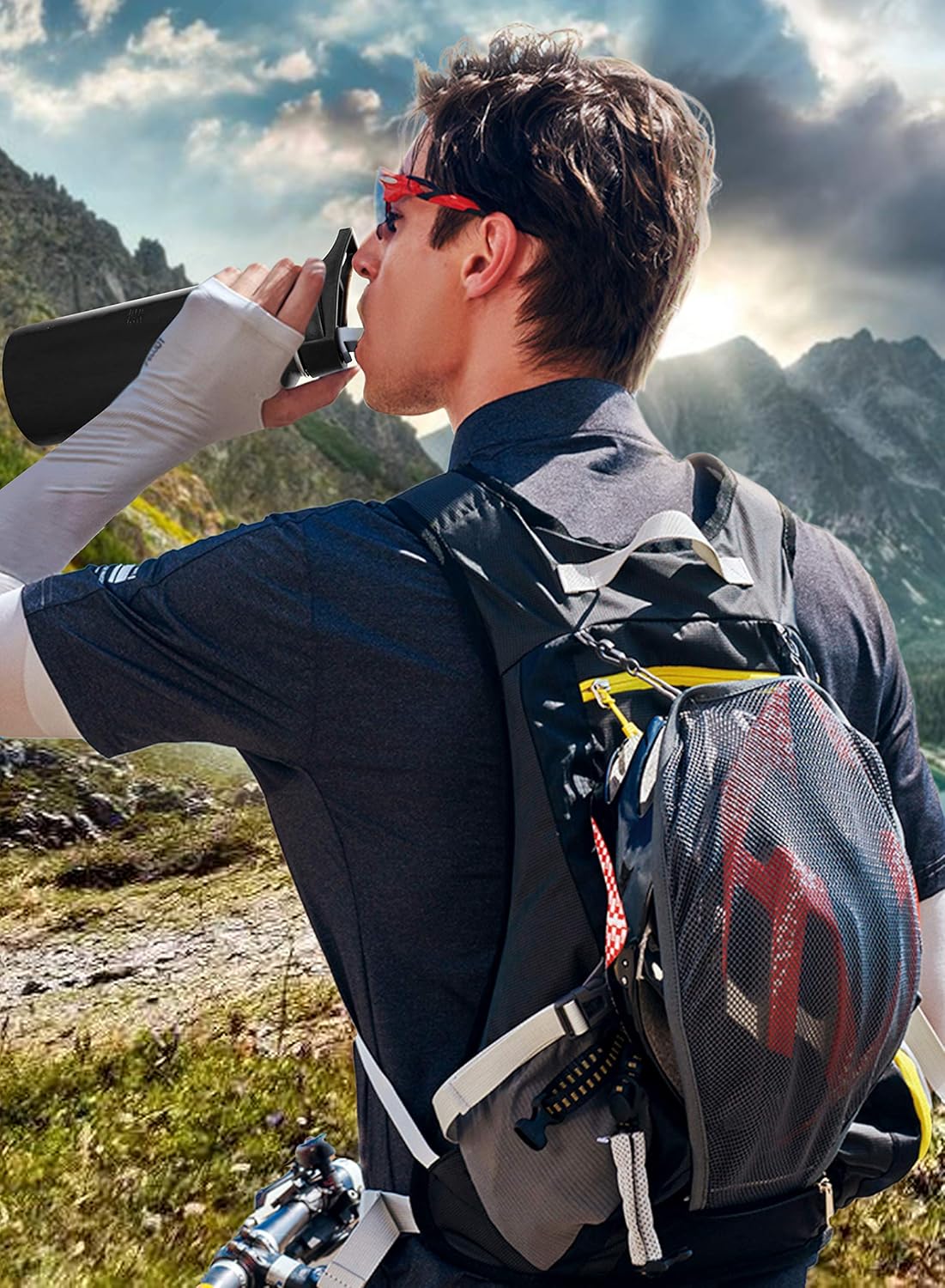 JUPITERANT Water Bottles, Simple Sports Insulated Flask Mug-Modern Hydro Bottle Cold&Hot 24/32OZ-Double Wall Stainless Steel-2Caps(Straw Lid&Chug Lid) : Sports & Outdoors