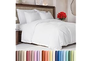 CGK UNLIMITED Duvet Cover King Size Set - Extra Soft King Size Duvet Cover 104 x 90 with 2 Pillow Shams - Hotel Luxury, Easy Care and Fade Free with Zipper Closures & Ties - Comfy, Breathable Bedding Set (White)