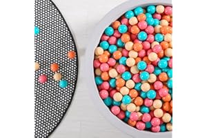 GOGOSO Ball Pit Balls for Toddler, Baby Plastic Playballs Kids Soft Pastel Pelotas Non-Toxic BPA-Free,Cream Pink+Orange+Green,100 Balls