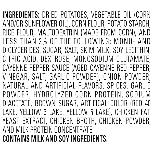 LAY’S STAX POTATO CRISPS CHIPS, BUFFALO RANCH, GLUTEN FREE, 5.5 OZ CANISTER PACK