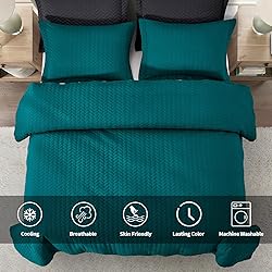 Maple&Stone Quilt Set Queen Size, Lightweight Teal