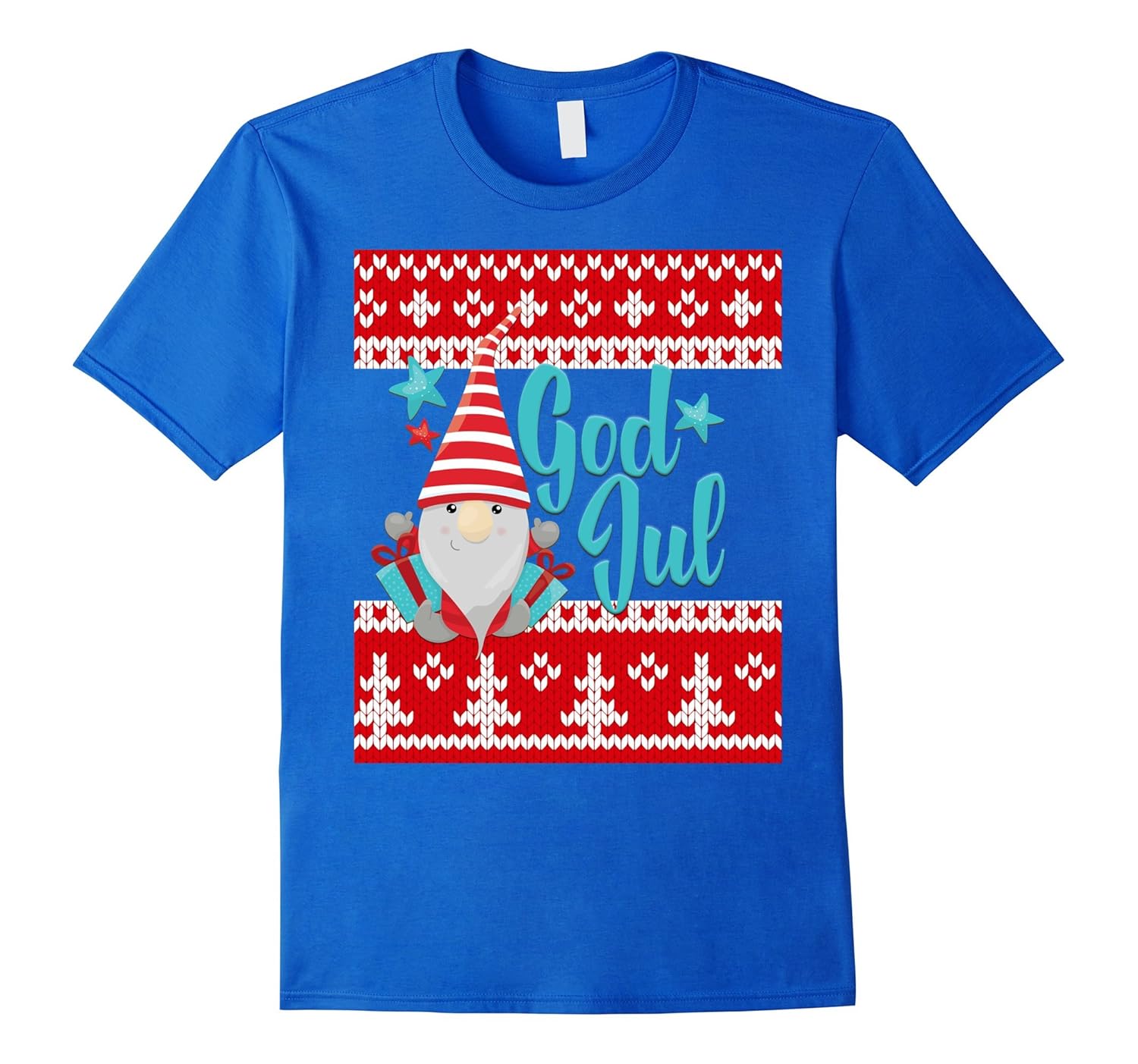 God Jul (Merry Christmas) Norwegian Nisse T-shirt-Rose – Rosetshirt