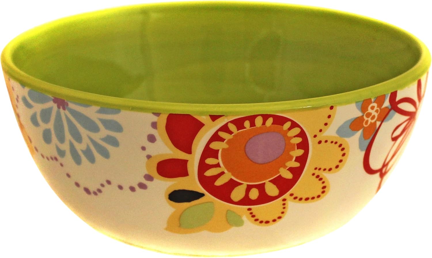 Euro Ceramica Floral Delight Cereal Bowl, Set of 4 Kitchen & Dining