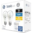 GE Basic LED Light Bulbs, 100 Watt, Daylight, A19 (2 Pack)