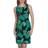 Tommy Hilfiger Womens Sleeveless Round Neck Shift Mini Dress