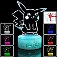 yiwoo 3D Illusion Night Light,7 Colors Gradual Changing Touch Switch USB Table Lamp for Holiday Gifts or Home Decorations, Acrylic