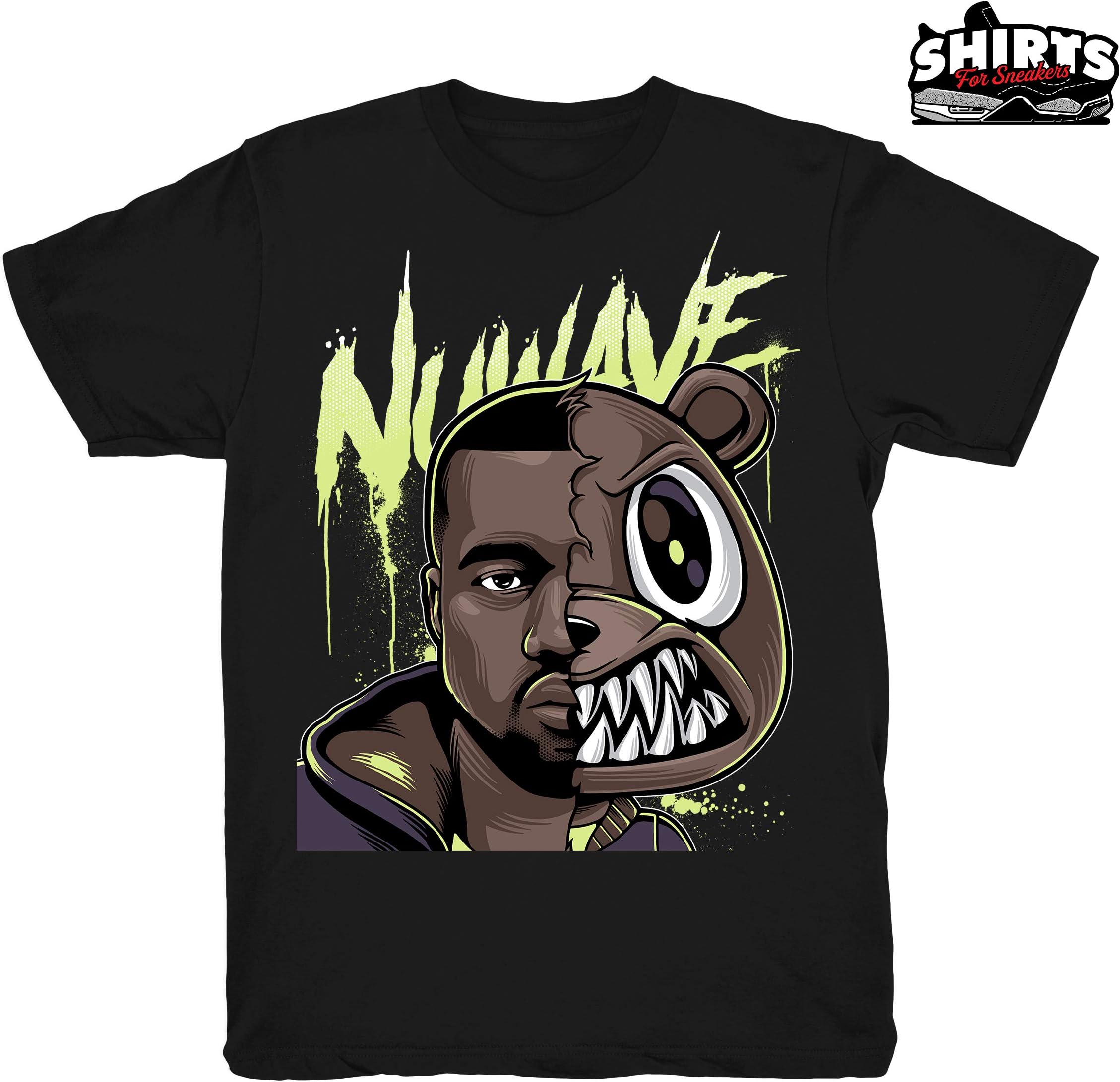 Mauve 700 Kanye Nu Wave Shirt to Match Yeezy Boost 700 Mauve Sneakers Black t-Shirts
