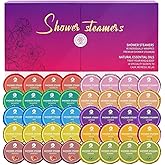 40 PCS Shower Steamers Aromatherapy for Women or Men, 10 Scent Shower Bomb Organic with Natural Essential Oil Relaxation, Self Care Valentine's Day Gifts Birthday Gifts for Her Him Adults