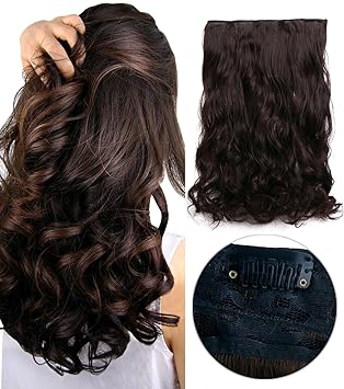 Amazon Com Rhyme 23 Medium Ash Brown Hair Extensions Curly