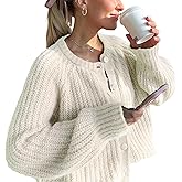 Watashi Womens Cardigan Sweater Fall Button Down Long Sleeve Sweater Chunky Knitwear Casual Open Front Loose Cardigan Coat