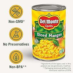 Del Monte Diced Mango in Extra Light Syrup, Canned