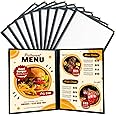 FLKQC Tech 10 Pack 4 View Restaurant Menu Covers/Fits 8 1/2" x 11" Paper (2 Page)