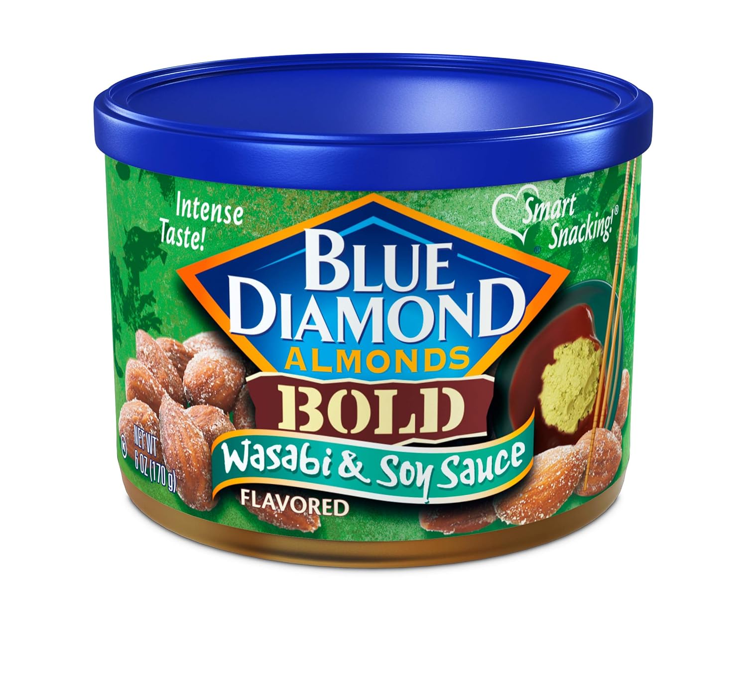 Amazon Blue Diamond Almonds, Wasabi & Soy, 6 Ounce (Pack of 6) by