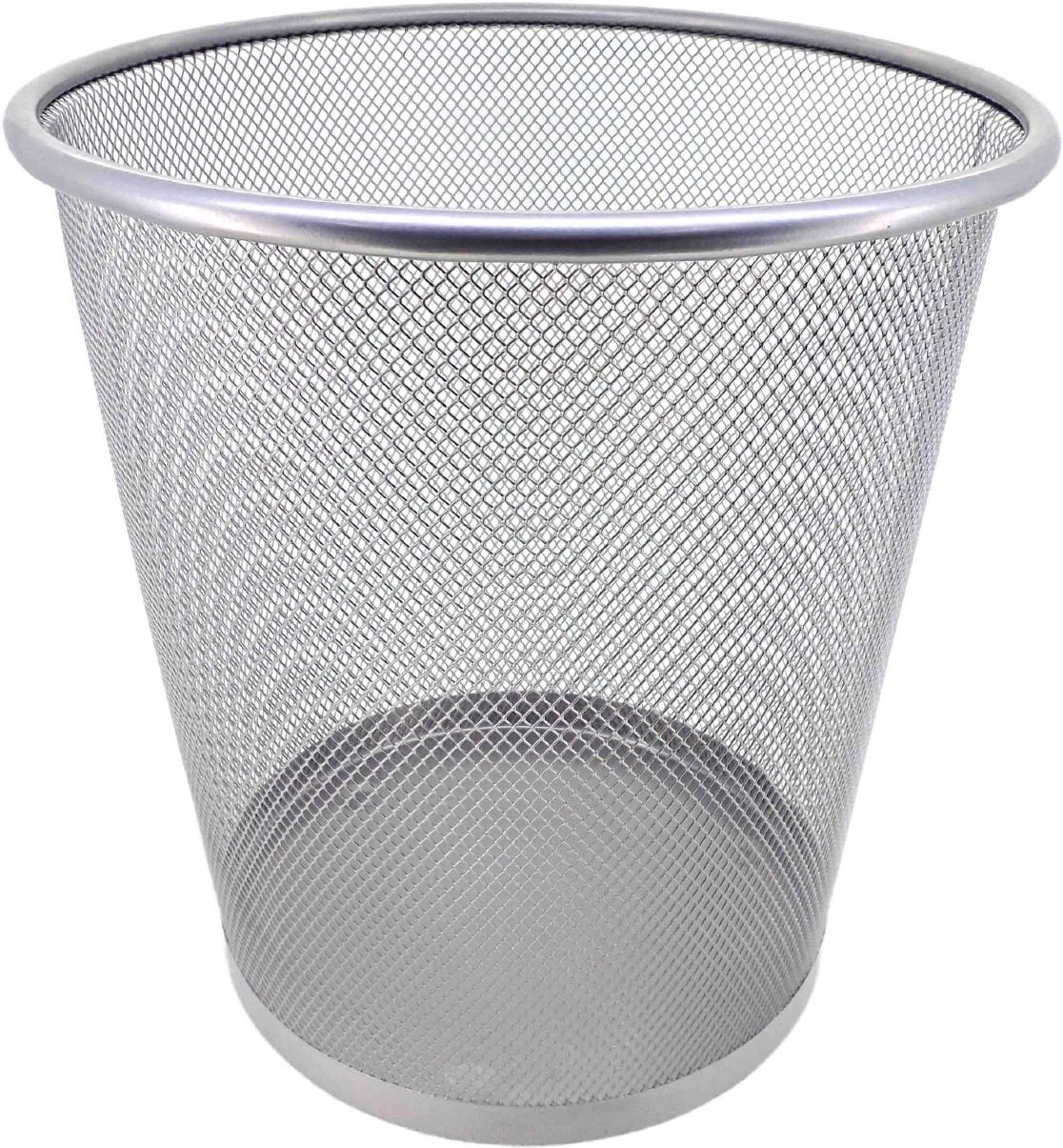 PAMEX Waste Bin Metal Grid, Metal, Grey, 25 x 25 x 26 cm