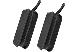 Umaki 2pack Small Tool Pouch Organizer, Canvas Zipper Pouch with 13 Adjustable Loops and a Storing Belt, Utility Tool Bag for