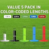 Finger Ten Golf Rubber Tees 5 Pack Durable Practice Mat Tees 1.5"-3.13" view 2