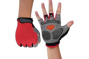 WULI Cycling Gloves Half Finger Men's and Women's Fitness Gloves for Cycling, Breathability, Anti Slip Yoga Equipment, Anti cocooning, Wrist Protection Thickened Palm