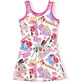 Disney Stitch Princess Frozen Elsa Minnie Mouse Girls Tank Dress Sleeveless A-Line Sundress Summer Beach Clothes 2-9 Years