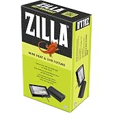 Zilla Reptile Terrarium Mini Heat &amp; UVB Light Fixture | Dual reptile light fixture, 2 sockets for mini bulbs or ceramic heat emitter, fits screen covers