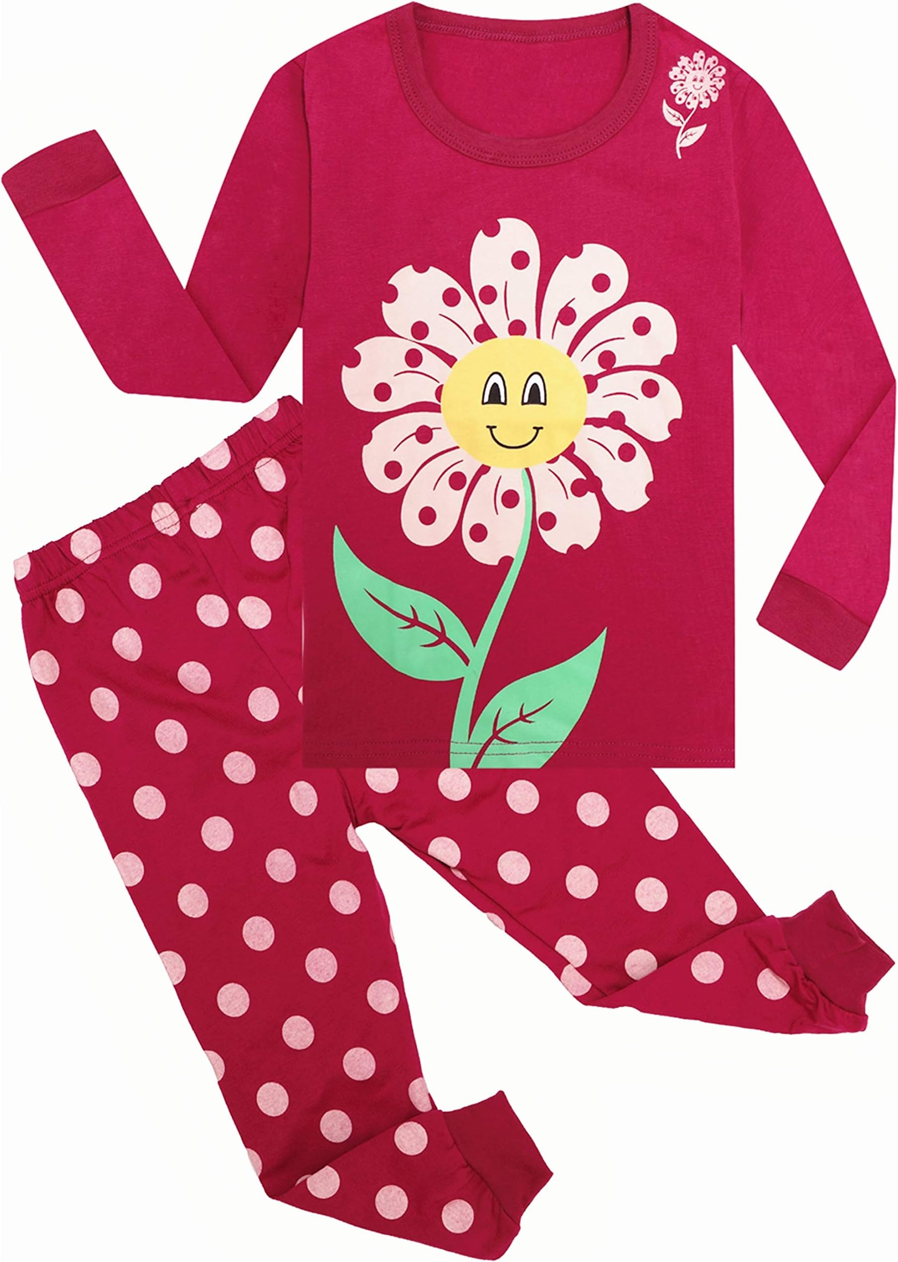 Qtake Fashion Girls Pajamas Set bee Winter Long Sleeve Children Clothes 100% Cotton Toddler Pjs Sleepwear Size 12M-12TYears