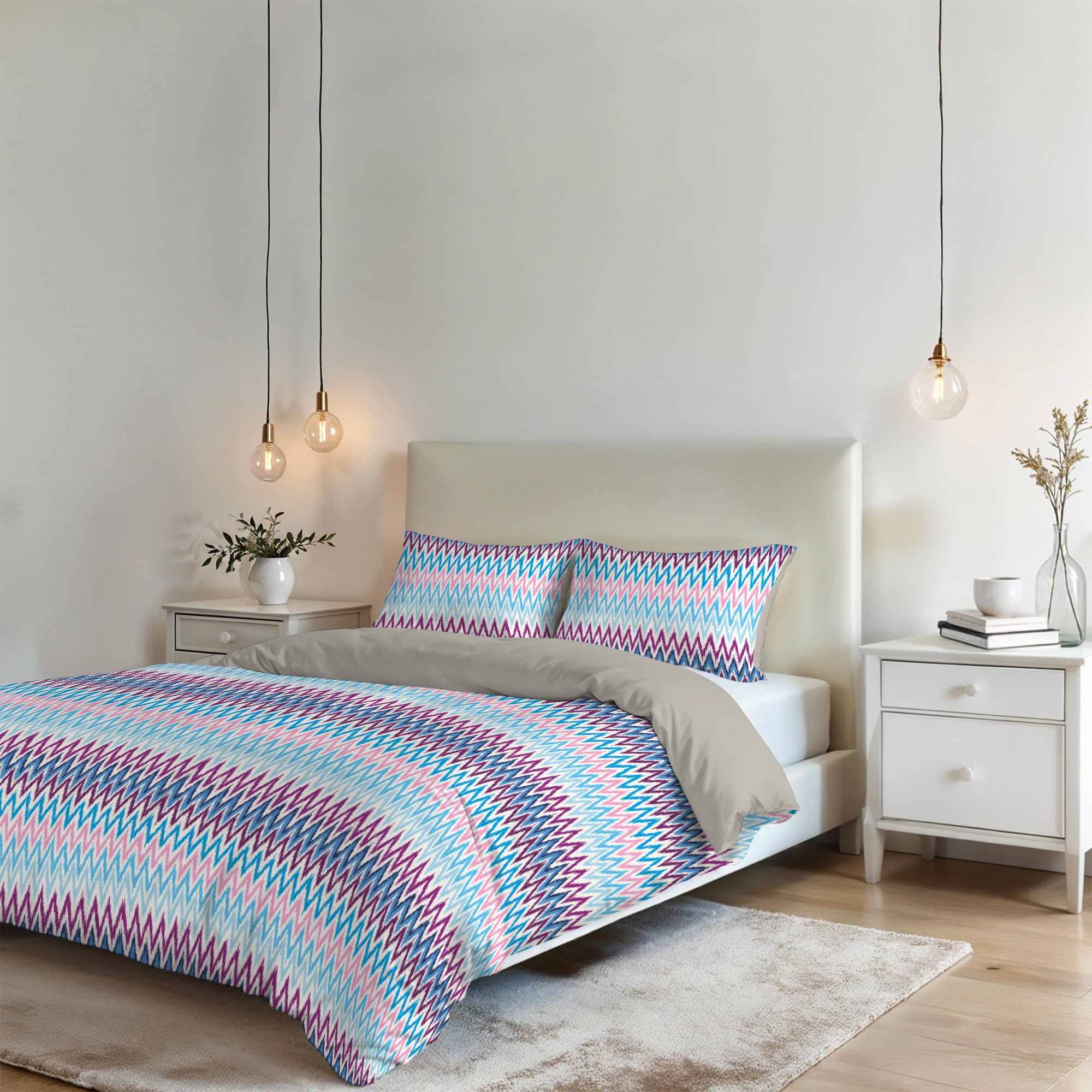 Italian Bed Linen Fantasy Duvet Cover (Made in Italy), frequenze, Double