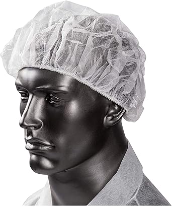Jamboree Group Pack of 50 Non Woven Disposable Blue Bouffant Surgical Head Cap Disposable Elastic Bouffant Caps-Latex Free- Hair Restraint- Head Cover