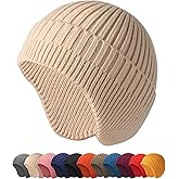 HiRui Knitted Beanie Hats Winter Hats Ear Covers for Men Women Kids Warm Slouchy