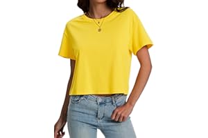 SMENG Women's Workout Crop Tops UPF50+ Cotton Soft Breathable Tshirt Loose Short Sleeve Yoga Athletic Shirt 2025